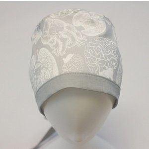 Gray Internal Organs Surgical Scrub Cap Dentist Vet Chemo Hat